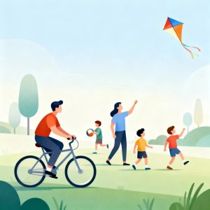 5 būdai, kaip aktyviai praleisti laiką su šeima